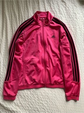 Adidas hot pink track jacket